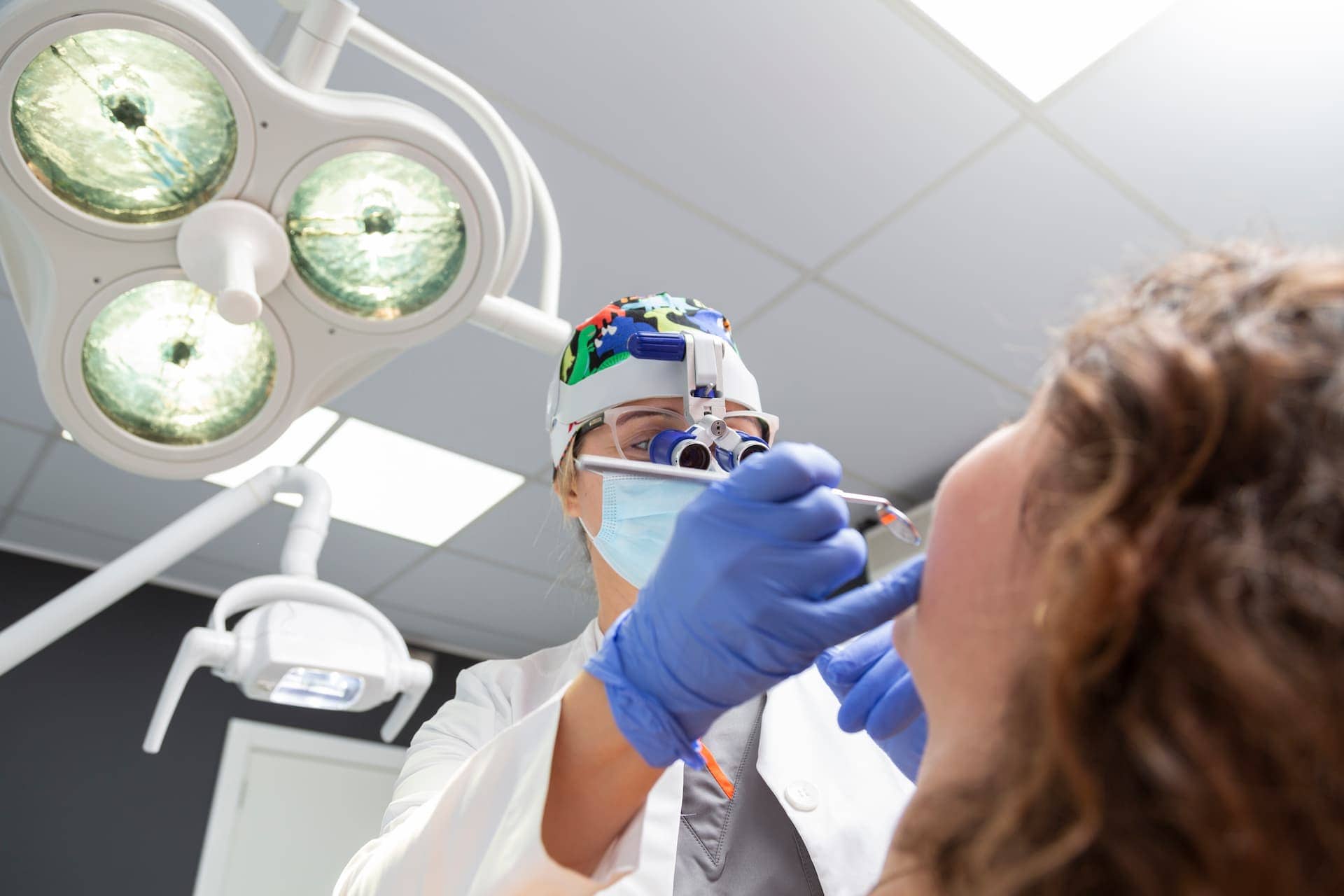 dentist doing an exam